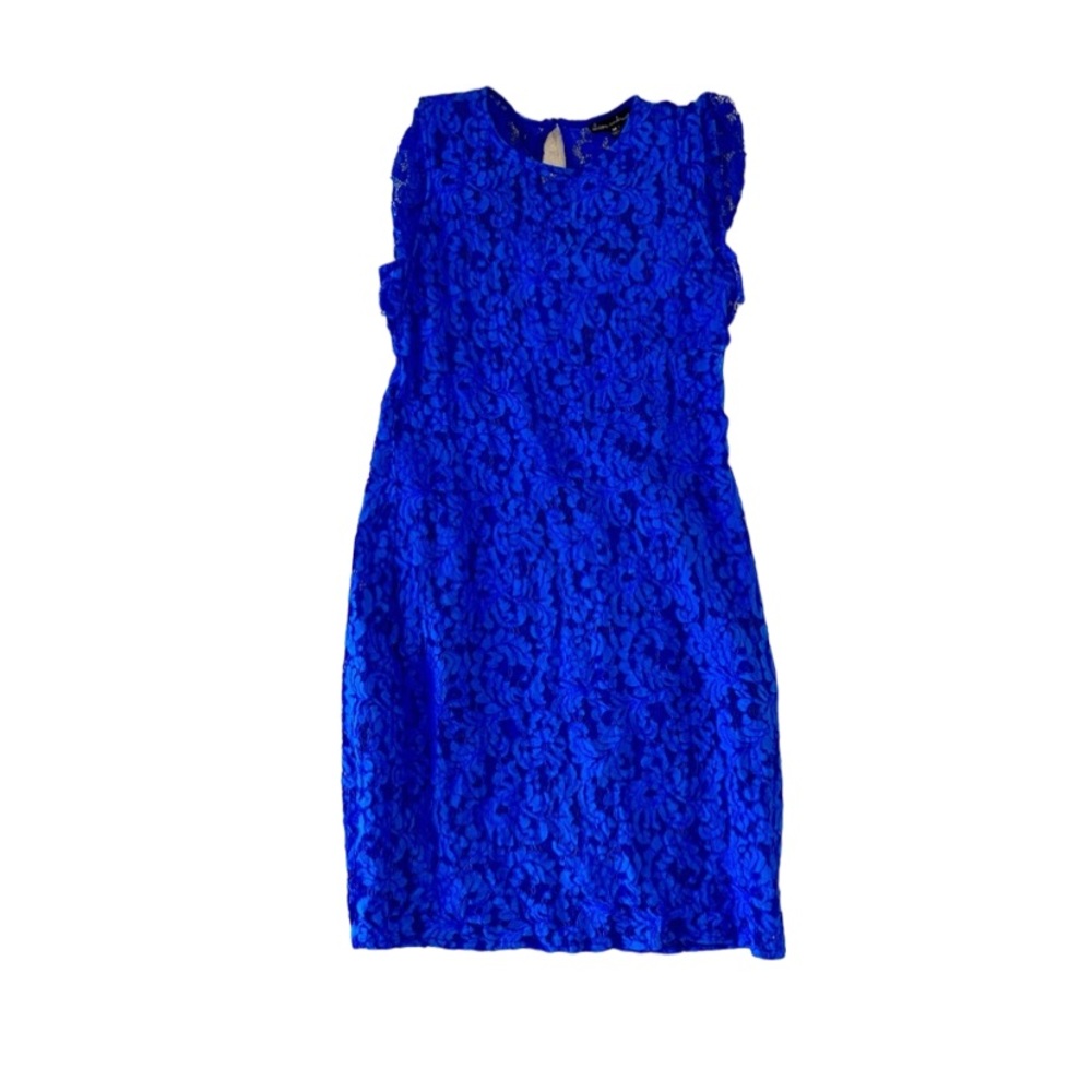 Alison andrews lacy flora blue sleeveless dress size M